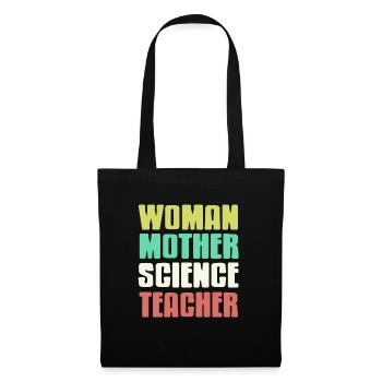 Woman Mother Science Teacher Retro Teacher Designs - Tote Bag - black - Front