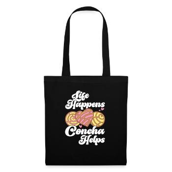 Conchas Pan Dulce Latina Spanisch - Stoffbeutel - Schwarz - Vorne