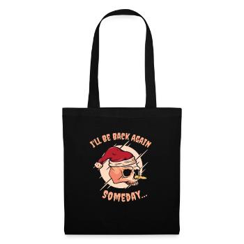Vacances d’Halloween Bonhomme de neige effrayant - Sac en tissu - noir - Devant