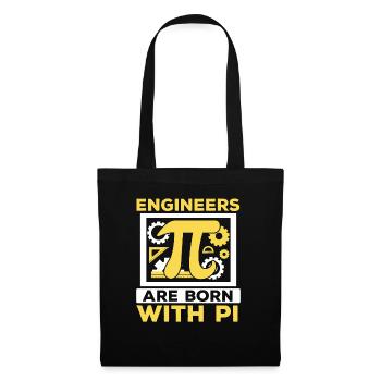 Les ingénieurs sont nés avec Pi Mathématicien Pi Day - Sac en tissu - noir - Devant