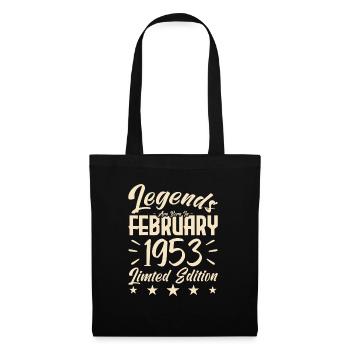 Geboren 1953. Geburtstagsgeschenk. - Stoffbeutel - Schwarz - Vorne