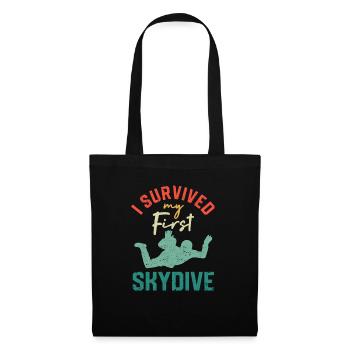 J’ai survécu à mon premier saut en parachute - Sac en tissu - noir - Devant