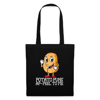 Potato Puns Ap-peel To Me Potato Lover Fries - Tote Bag - black - Front