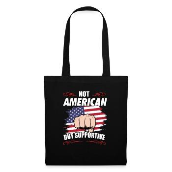 Pas américain mais favorable Voyage Touriste USA - Sac en tissu - noir - Devant