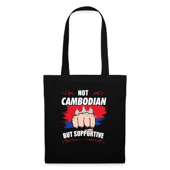 Pas cambodgien mais touristique de voyage de soutien - Sac en tissu - noir - Devant