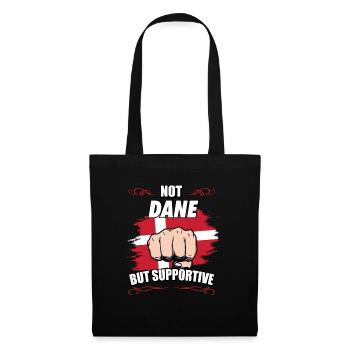 Pas Danois mais Danois de voyage de soutien - Sac en tissu - noir - Devant