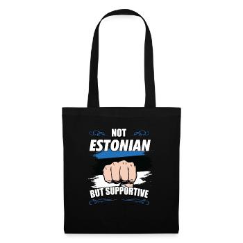 Pas estonien mais un touriste de voyage de soutien - Sac en tissu - noir - Devant