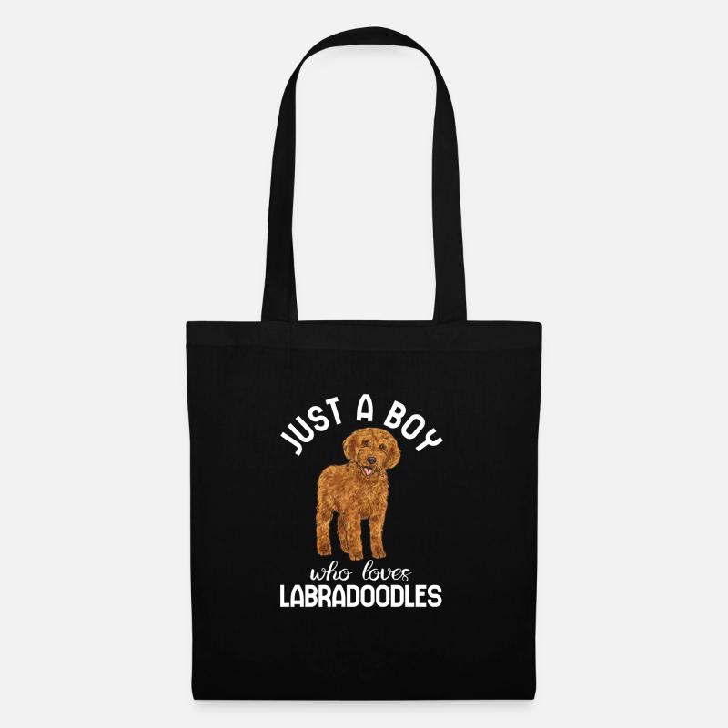 Labradoodle Hund - Stoffbeutel - Schwarz