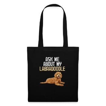 Labradoodle Hund - Stoffbeutel - Schwarz - Vorne