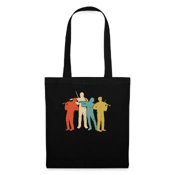 Violin Violinist Retro Vintage - Tote Bag - black - Front