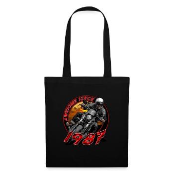 Awesome since 1987, Biker Geburtstag - Stoffbeutel - Schwarz - Vorne