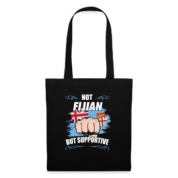 Not Fijian But Supportive Travel Tourist Fijian - Tote Bag - black - Front