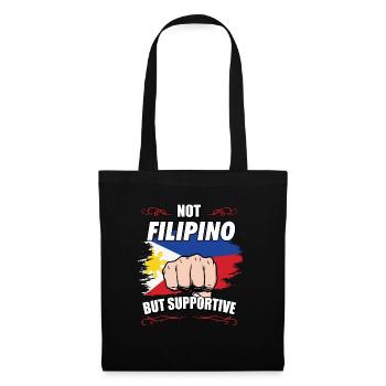 Not Filipino But Supportive Travel Tourist - Tote Bag - black - Front
