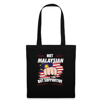 Not Malaysian But Supportive Travel Tourist - Tote Bag - black - Front