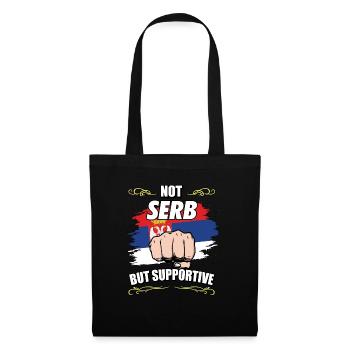 Pas serbe mais soutien touristique serbe Serbie - Sac en tissu - noir - Devant