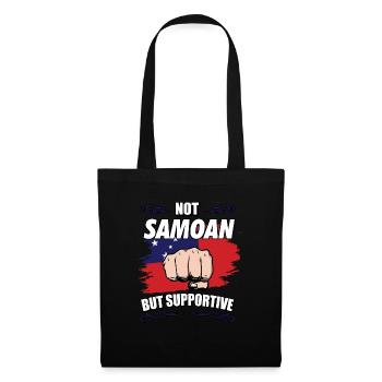 Not Samoan But Supportive Travel Tourist Samoan - Tote Bag - black - Front