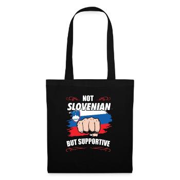 Pas slovène mais touristique de voyage de soutien - Sac en tissu - noir - Devant