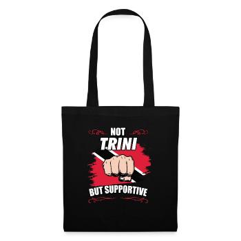 Pas Trini mais Trini une touriste de voyage de soutien - Sac en tissu - noir - Devant