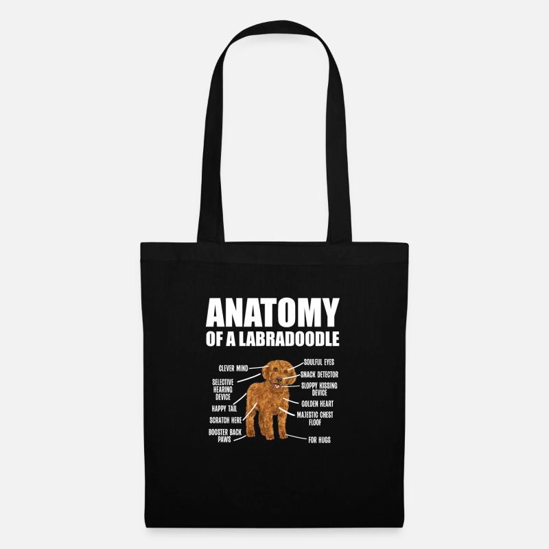 Labradoodle Hund - Stoffbeutel - Schwarz