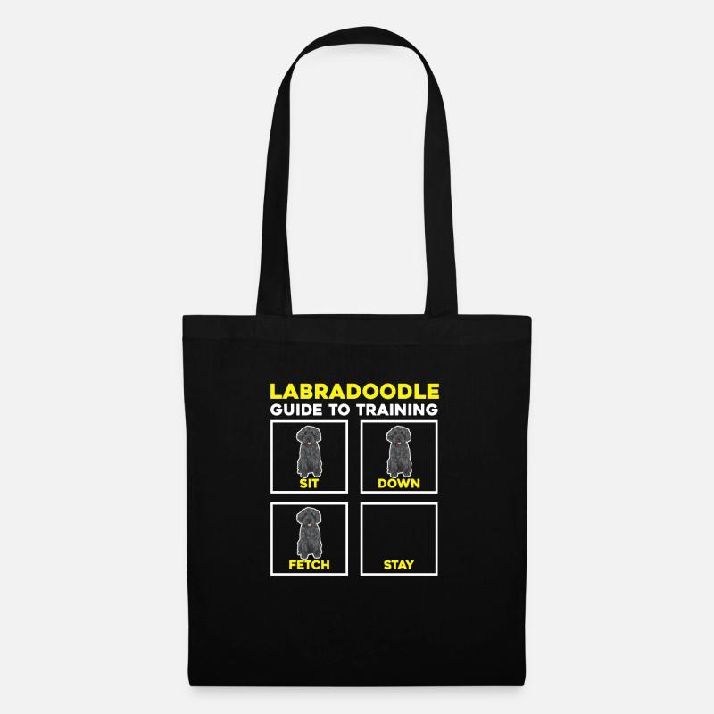 Labradoodle Hund - Stoffbeutel - Schwarz