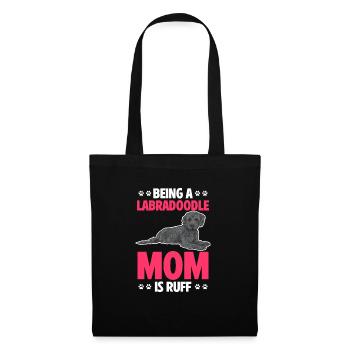 Labradoodle Hund - Stoffbeutel - Schwarz - Vorne