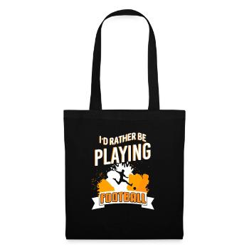 Je préfère jouer à FOOTBALL Cool Retro Player - Sac en tissu - noir - Devant