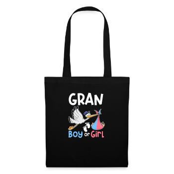 Gran Boy ou Girl Sexe Révéler l’annonce de grossesse - Sac en tissu - noir - Devant