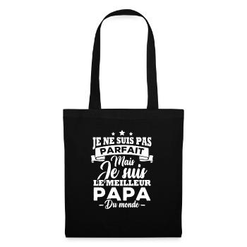 Je ne suis pas parfait meilleur papa du monde - Sac en tissu - noir - Devant