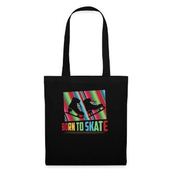Born To Skate Skating Figure Skater - Stoffbeutel - Schwarz - Vorne