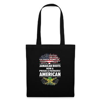 Geborener Jamaikaner Jamaika Amerikaner USA - Stoffbeutel - Schwarz - Vorne