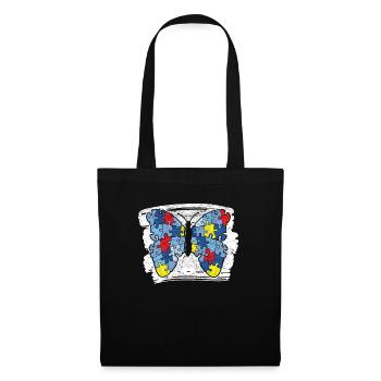 Butterfly Entomology Entomologist Autism Awareness - Tote Bag - black - Front
