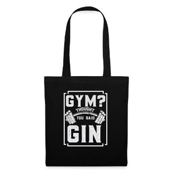 Bodybuilder Kraftsport Fitness Motiv - Stoffbeutel - Schwarz - Vorne