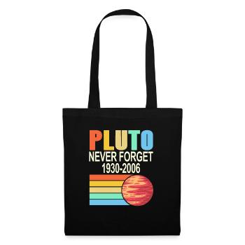 PLUTO Never Forget 1930 -2006 Cool Retro Planet - Tote Bag - black - Front