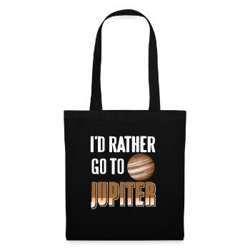 I'd Rather Go To JUPITER Retro Funny Astronomer - Tote Bag - black - Front