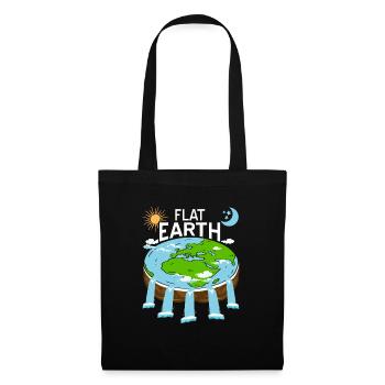 FLAT Earth Retro Flat Earther Designs - Sac en tissu - noir - Devant