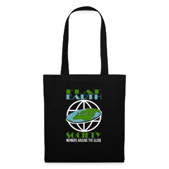 Flat Earth Society Member Around The Globe Funny - Tote Bag - black - Front