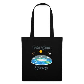 Flat Earth Society Retro Cool Flat Earther T-Shirt - Tote Bag - black - Front
