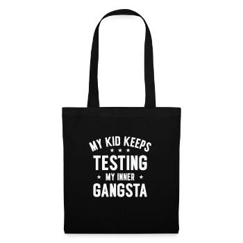 Parenting Kinder Testen Familie Inner Gangster - Stoffbeutel - Schwarz - Vorne