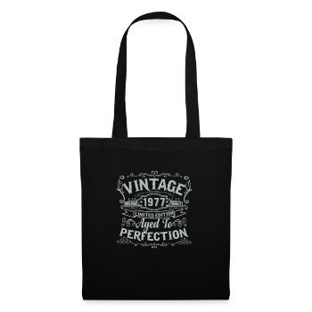Limited Edition 1977 Vintage. Aged to Perfection - Tote Bag - black - Front