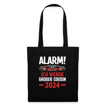 Children's Alarm I'm going to be a Big Cousin 2024 - Tote Bag - black - Front