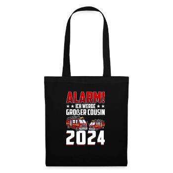 Children's Alarm I'm going to be a Big Cousin 2024 - Tote Bag - black - Front