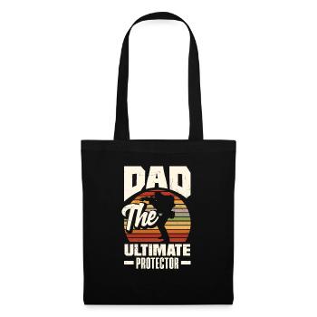 Dad The Ultimate Protector Father's Day - Stoffbeutel - Schwarz - Vorne