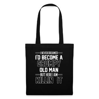Drôle Grumpy Old Man Killin 'it Grandpa Grandpa Grandpa - Sac en tissu - noir - Devant