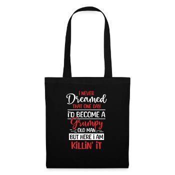 Funny Grumpy Old Man Killin 'it Grandpa Grandpa - Tote Bag - black - Front
