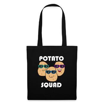 Hobby Chef Potatoe Squad Ironic Saying Vegetables - Tote Bag - black - Front