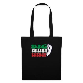 Big italian Energy Shirt, Funny Italian Shirt for - Tote Bag - black - Front