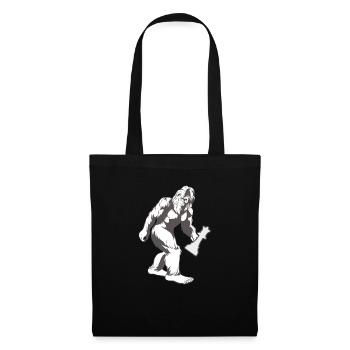 Bigfoot Chess Shirt, Funny Bigfoot Playing Chess T - Tote Bag - black - Front