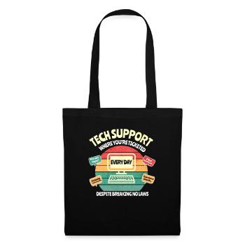 Funny IT Department Shirt, Funny Tech Support Shir - Tote Bag - black - Front