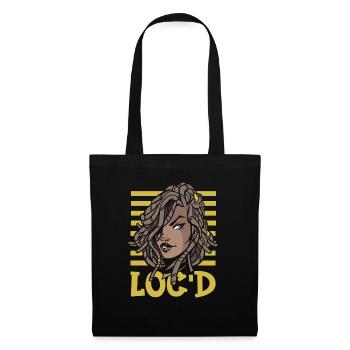 It's The Locs For Me - Afro Hair Black American - Stoffbeutel - Schwarz - Vorne