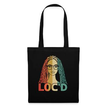 It's The Locs For Me - Afro Hair Black American - Stoffbeutel - Schwarz - Vorne